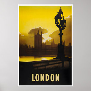 Poster Cartaz de Viagem Londres Inglaterra Arte Vintage C