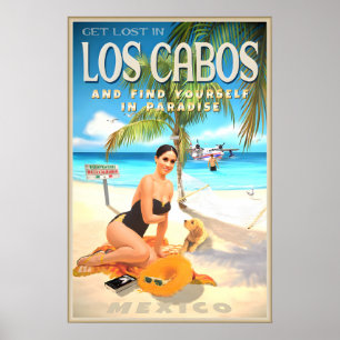 Poster Cartaz de Viagem Los Cabos México Baja California