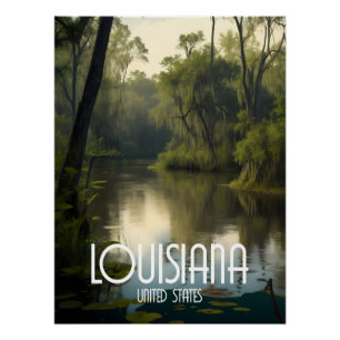 Pôster Cartaz de Viagem Louisiana EUA