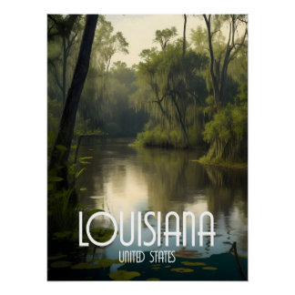 Pôster Cartaz de Viagem Louisiana EUA