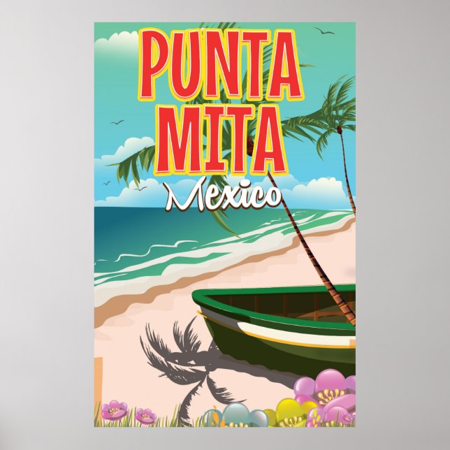 Pôster cartaz de viagem mexicano Punta Mita (Frente)