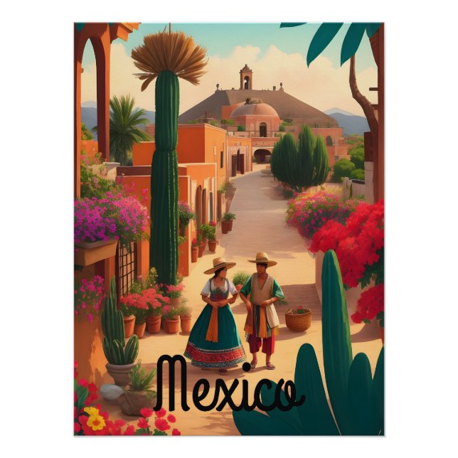 Pôster Cartaz de Viagem México (Frente)