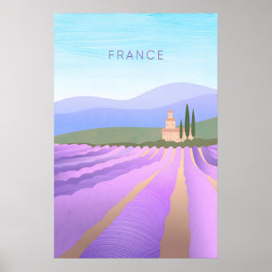 Poster Cartaz de Viagem Minimalista da França