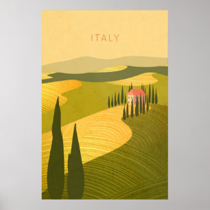Poster Cartaz de Viagem Minimalista Itália