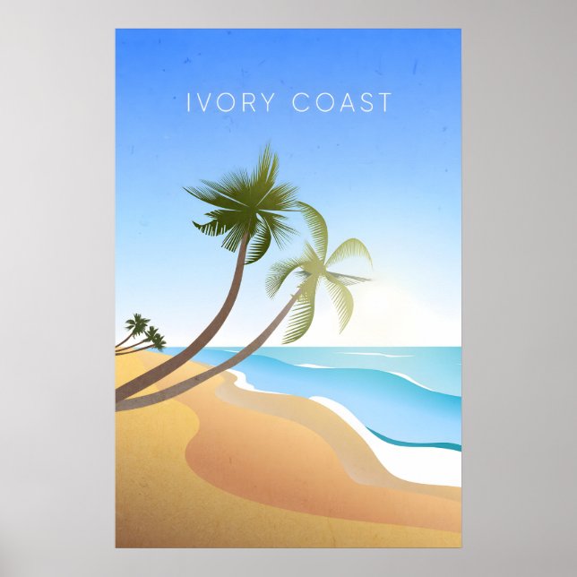 Poster Cartaz de Viagem Mínimo da Costa do Marfim (Frente)