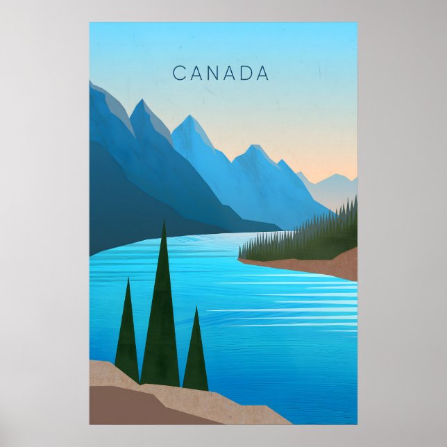 Poster Cartaz de Viagem Mínimo do Canadá (Frente)