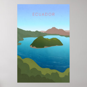 Poster Cartaz de Viagem Mínimo do Equador