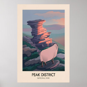Poster Cartaz de Viagem Moderno do Parque Nacional Peak D