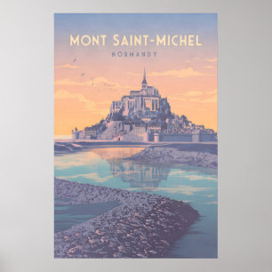 Poster Cartaz de Viagem Mont Saint Michel Normandia