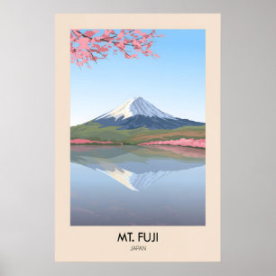 Poster Cartaz de Viagem Monte Fuji Japão