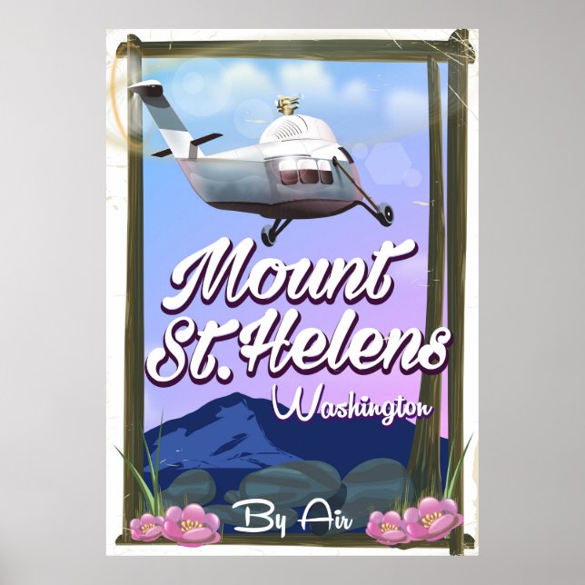 Pôster Cartaz de viagem Monte St. Helens Washington (Frente)