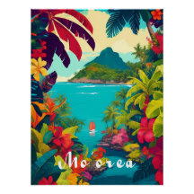 Cartaz de Viagem Moorea Polinésia