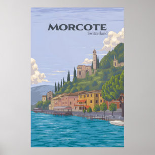 Poster Cartaz de Viagem Morcote Suíça