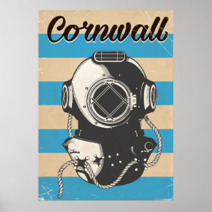 Poster Cartaz de viagem náutica de Cornwall