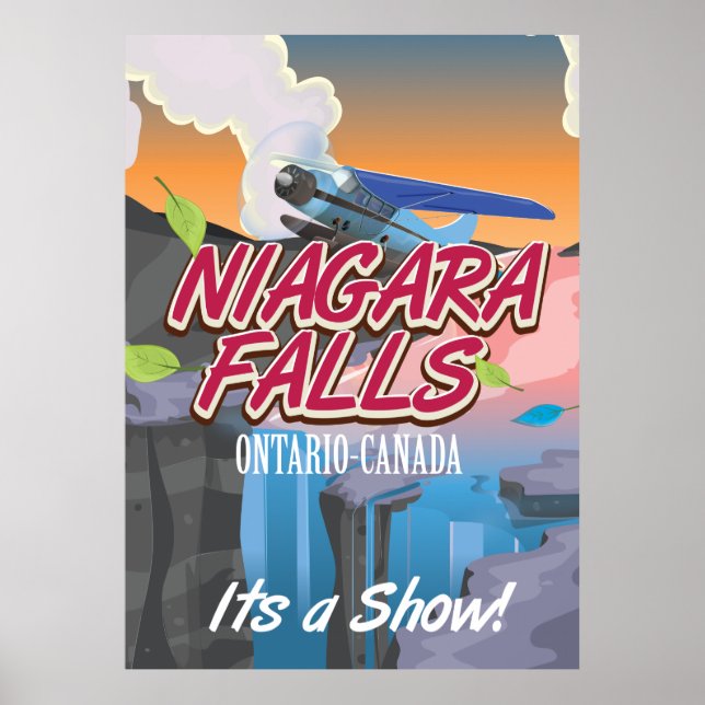 Poster Cartaz de viagem Niagara Falls Ontário Canadá (Frente)