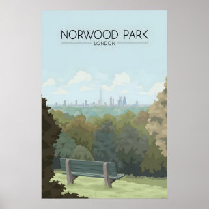 Poster Cartaz de Viagem Norwood Park Londres