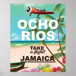 Pôster cartaz de viagem Ocho Rios Jamaica