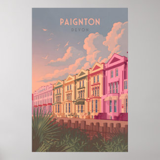 Poster Cartaz de Viagem Paignton Devon