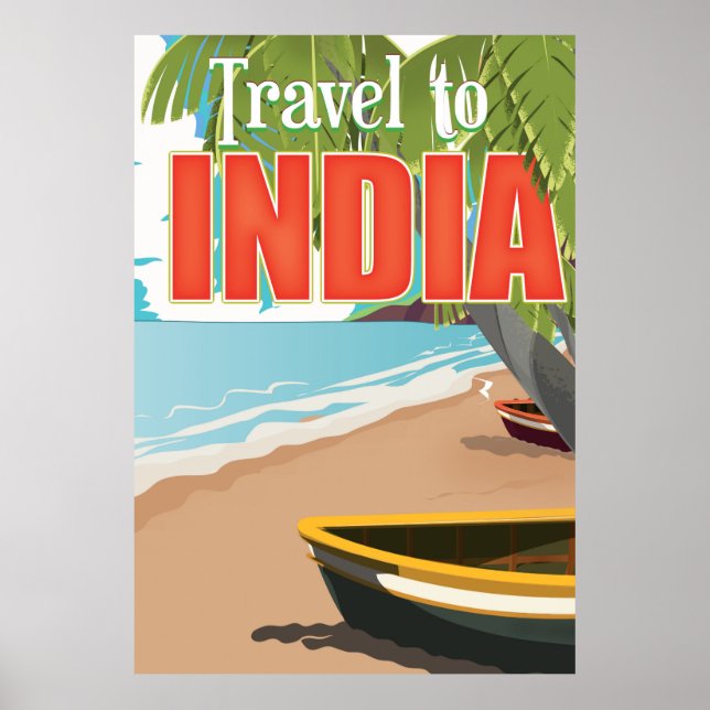 Poster Cartaz de viagem para a Índia (Frente)