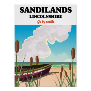 Pôster Cartaz de viagem para a praia de Sandilands Lincol
