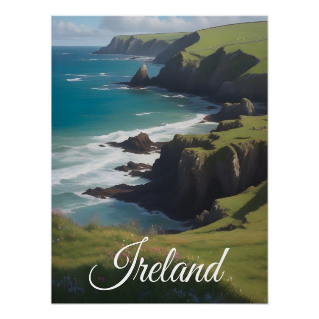Pôster Cartaz de Viagem pelo Interior da Irlanda (Frente)