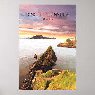 Poster Cartaz de Viagem Península de Dingle Irlanda