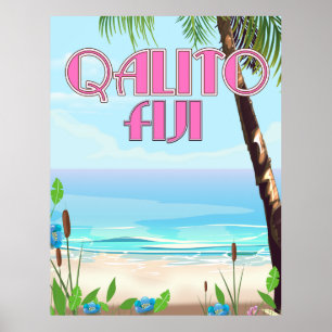 Poster Cartaz de viagem Qalito Fiji