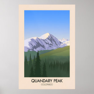 Poster Cartaz de Viagem Quandary Peak Colorado EUA