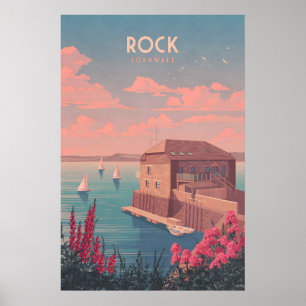 Poster Cartaz de Viagem Rock Cornwall