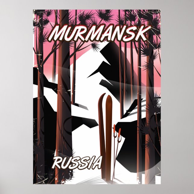 Pôster Cartaz de viagem russo de Murmansk (Frente)