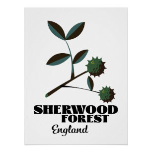 Pôster Cartaz de viagem Sherwood Forest Inglaterra