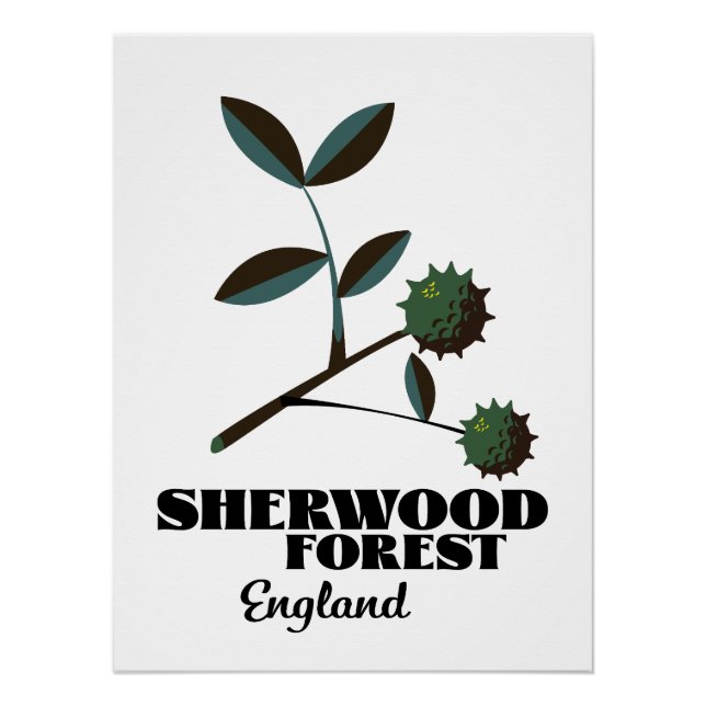 Pôster Cartaz de viagem Sherwood Forest Inglaterra (Frente)