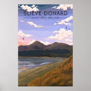Poster Cartaz de Viagem Slieve Donard Irlanda do Norte