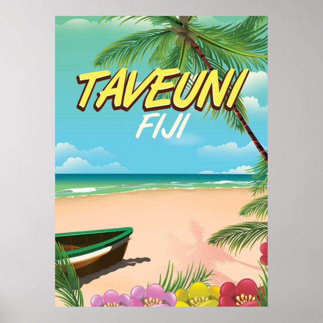 Pôster cartaz de viagem Taveuni Fiji (Frente)