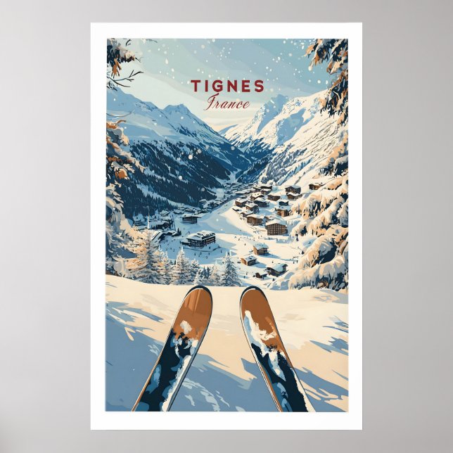 Poster Cartaz de Viagem Tignes 1 (Frente)