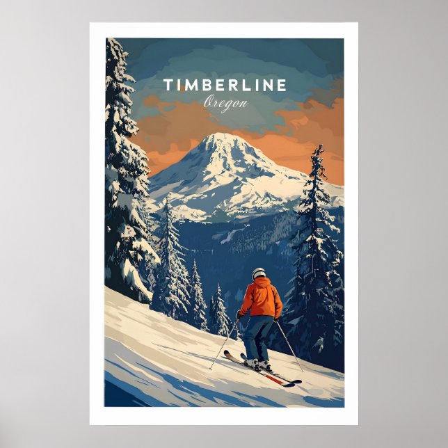 Poster Cartaz de Viagem Timberline - Oregon 1 (Frente)