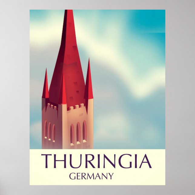 Poster cartaz de viagem Turíngia Alemanha (Frente)