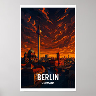 Poster Cartaz de Viagem Vintage Berlim Alemanha - Dramáti