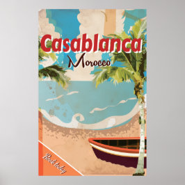Poster Cartaz de viagem vintage Casablanca