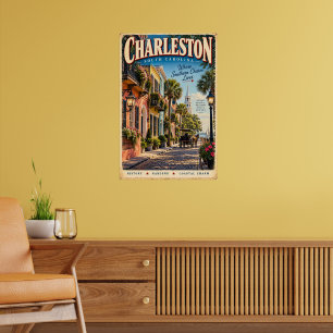 Poster Cartaz de Viagem Vintage Charleston Carolina do Su
