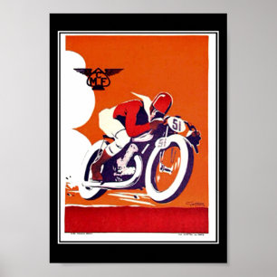 Pôster Cartaz de viagem vintage Corrida de motocicletas