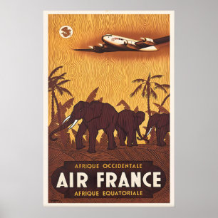 Poster Cartaz de Viagem Vintage da África Ocidental Perso