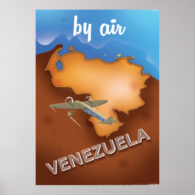 Pôster cartaz de viagem vintage da venezuela (Frente)