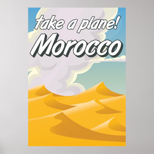 Poster Cartaz de viagem vintage de Marrocos (Frente)