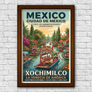 Poster Cartaz de Viagem Vintage Década de 1960 Cidade do