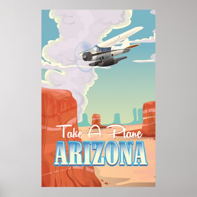 Pôster Cartaz de viagem vintage do Arizona (Frente)
