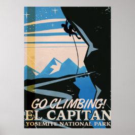 Pôster Cartaz de viagem vintage El Capitan