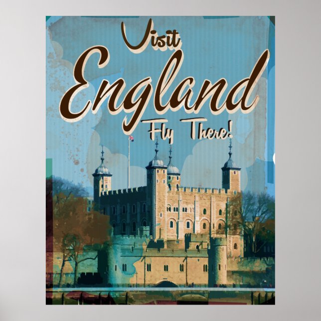 Pôster Cartaz de viagem vintage Inglaterra (Frente)