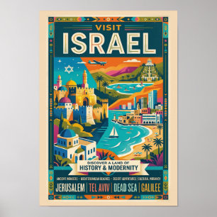 Poster Cartaz de Viagem Vintage Israel