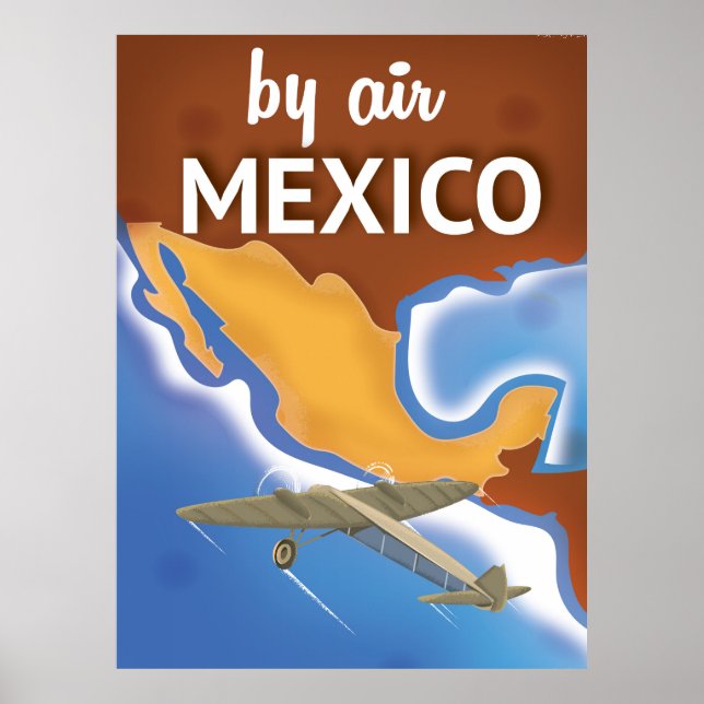 Pôster Cartaz de viagem vintage México (Frente)